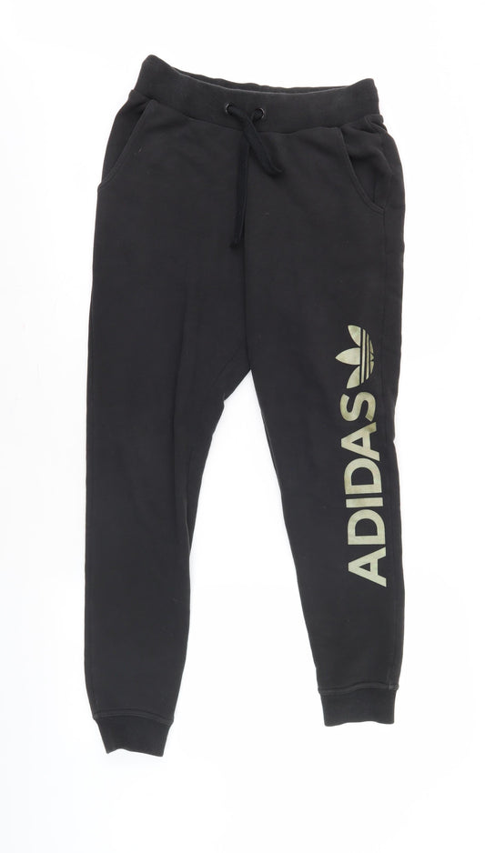 Additional front view of Adidas Women's Black Jogger Trousers, size 6