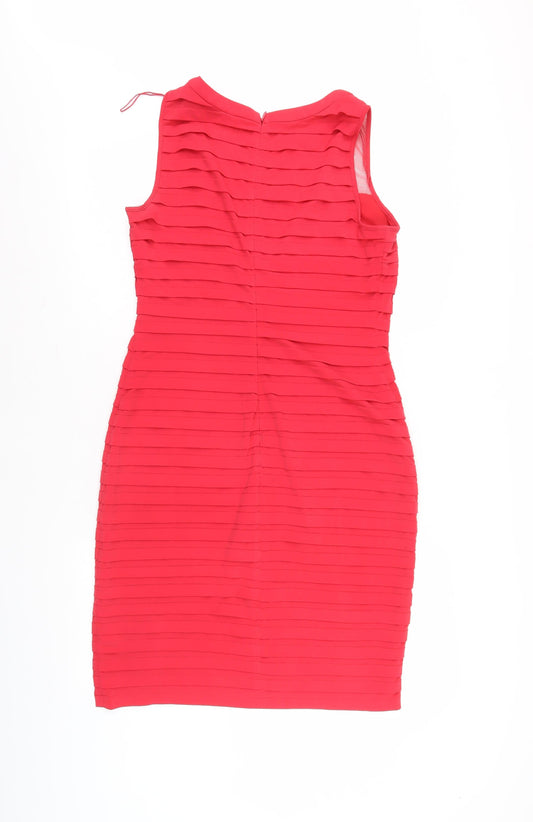 Adrianna Papell Red Sleeveless Dress Size 12
