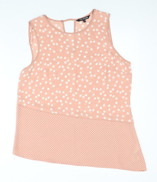 Womens UK Size 14 Debenhams Pink Tunic Tank