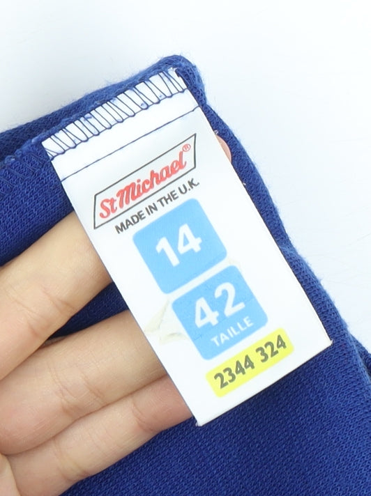 St Michael Women's Blue Cardigan Size 14