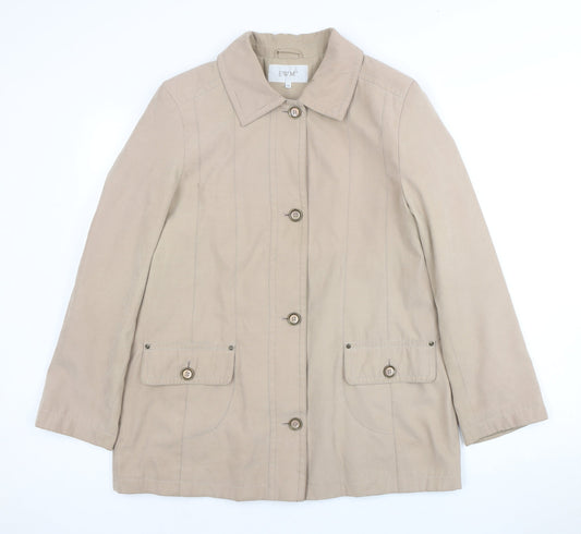 Womens UK Size 16 EWM Beige Overcoat