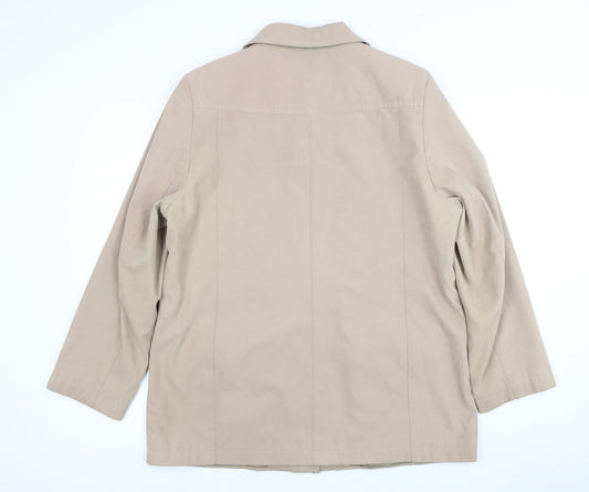 Womens UK Size 16 EWM Beige Overcoat