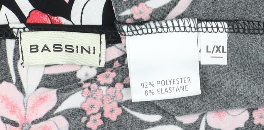 Womens UK Size L BASSINI Black Basic Blouse