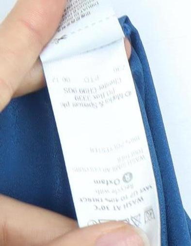 Womens UK Size 14 Marks and Spencer Blue Basic Blouse