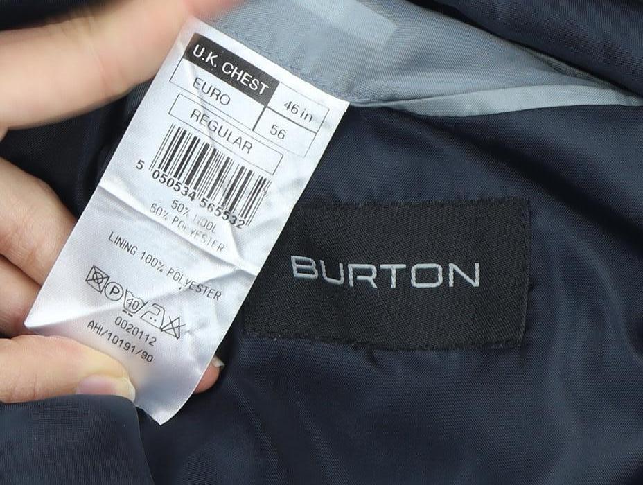 Mens UK Size 46 Burton Regular Blue Suit Jacket