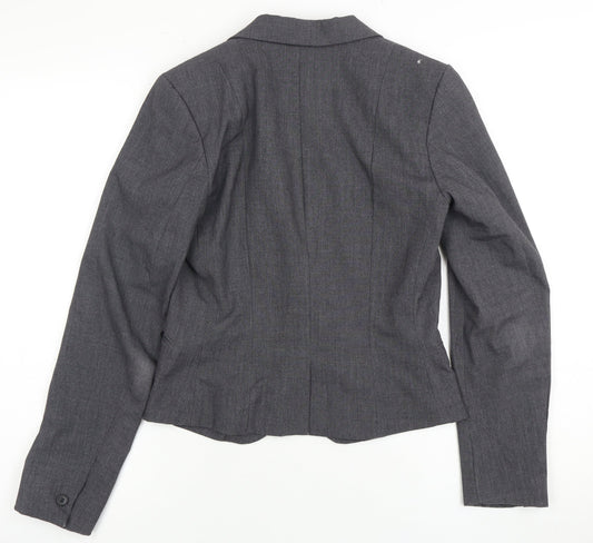 H&M Grey Women's Slim Fit Suit Jacket UK 6