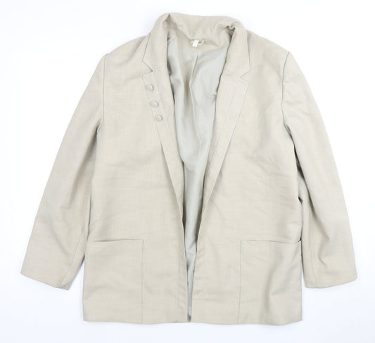 Additional front view of C&A Women's Beige Long Sleeve Blazer, size 46