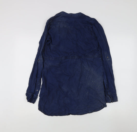 Abercrombie & Fitch Women's Blue XS Button-Up Shirt