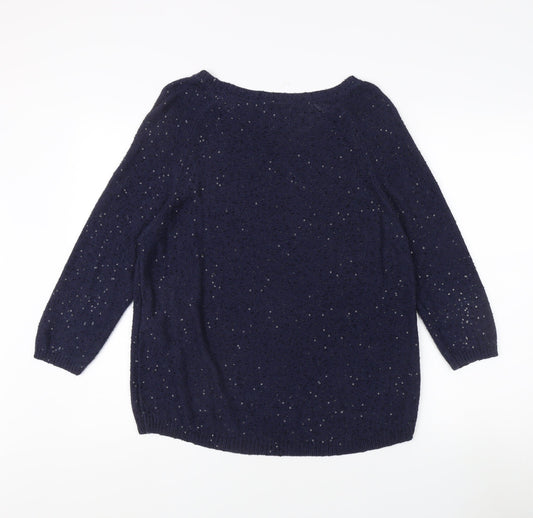 Womens UK Size 8 Whistles Blue Pullover Jumper