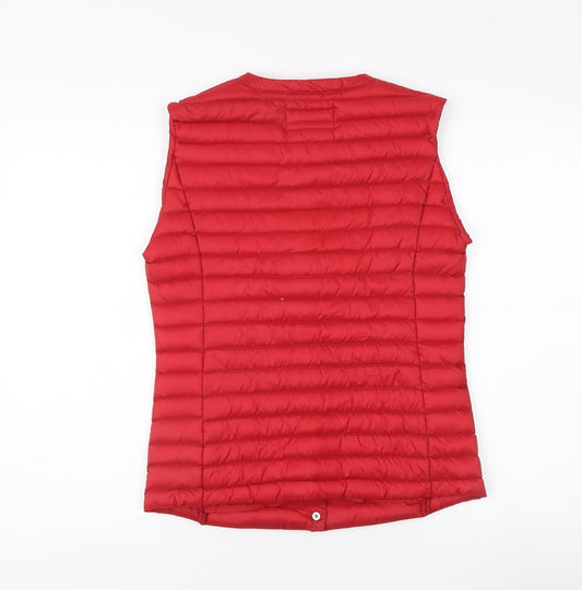 Laura Ashley Women's Red Padded Waistcoat Size 8