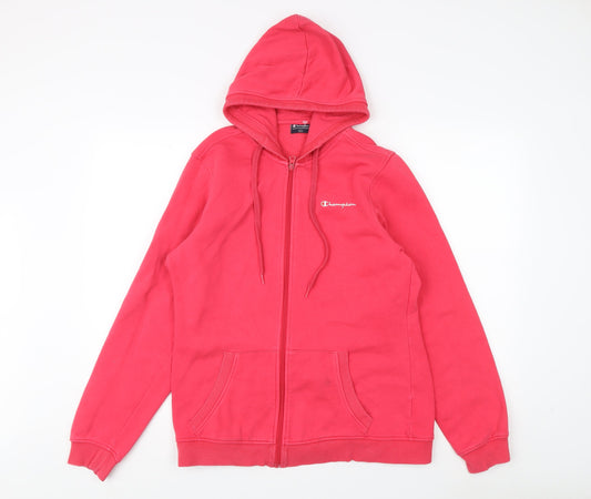 Additional front view of Champion unisex red full zip hoodie xl casual