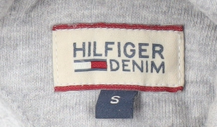 Mens UK Size S Hilfiger Denim Grey Pullover Hoodie