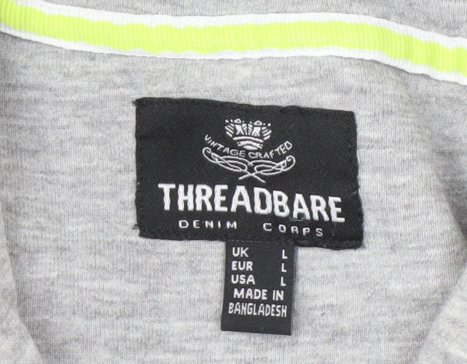 Threadbare Men's Grey Pullover Hoodie L