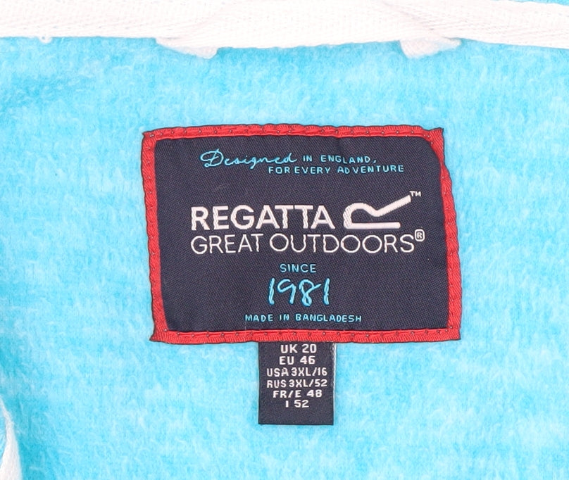 Close-up detail of Regatta Women's Blue Basic Jacket, size 20