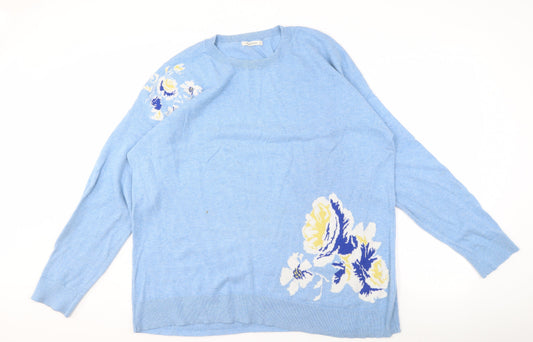 Womens UK Size XL Woolovers Blue Pullover Jumper