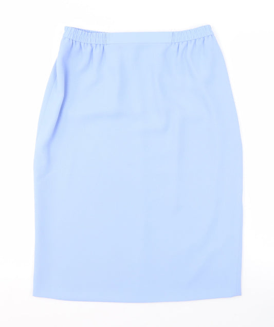 Additional front view of Frank Usher Women's Blue Midi Pencil Skirt -, size 12