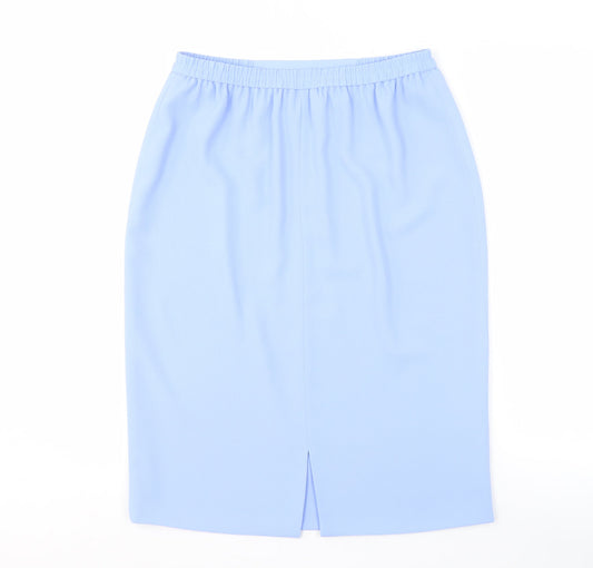 Frank Usher Women's Blue Midi Pencil Skirt - Size 12