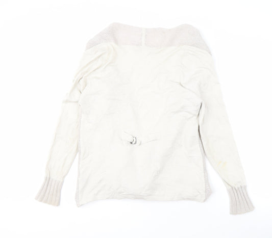 Womens UK Size 12 Mint Velvet Ivory Cardigan Jumper