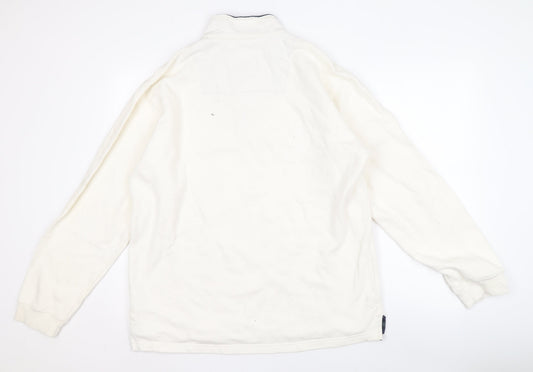 Mens UK Size L Cotton Traders Ivory Pullover Sweatshirt