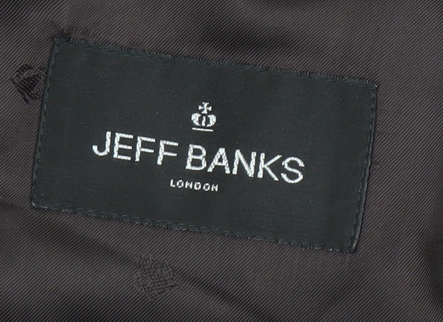 Jeff Banks Men's Black Striped Blazer, 42 Long