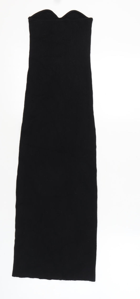 ASOS DESIGN Women Black Strapless Dress Size 4