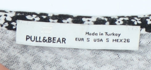 Pull & Bear Women’s Black Floral A-Line Dress, S