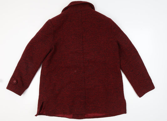 Womens UK Size 18 Lady Line Red Pea Coat