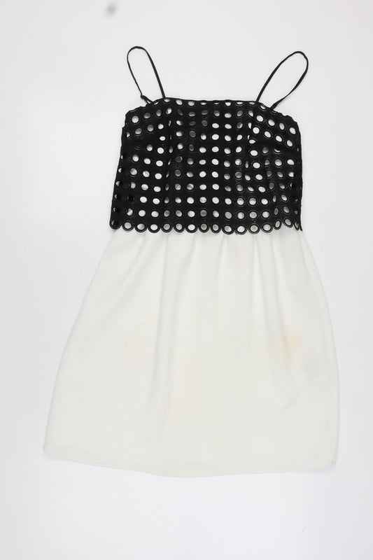 Coast Women's Black & White Mini Dress, Size 8
