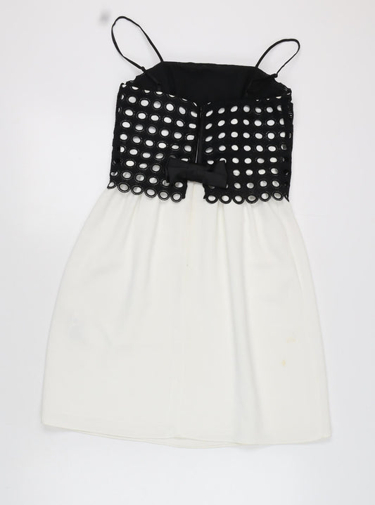 Coast Women's Black & White Mini Dress, Size 8