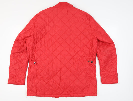 French Connection Women's Red Quilted Jacket L