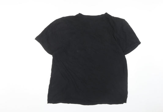 Unisex Adults UK Size 2XL Netflix Black Basic T-Shirt