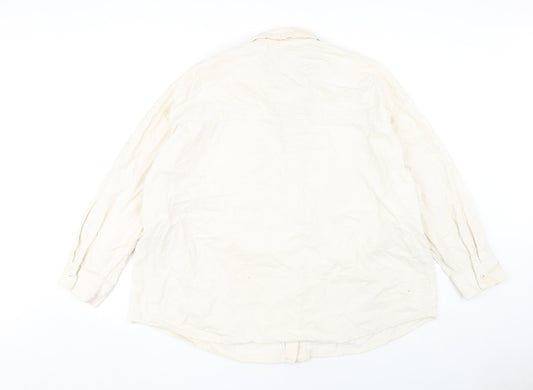 Womens UK Size L H&M White Basic Button-Up