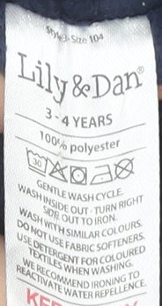 Lily & Dan Boys Blue Hooded Puffer Jacket 3-4 Years