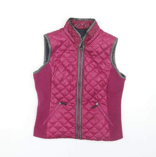 Womens UK Size 10 Betty Barclay Red Quilted Coat
