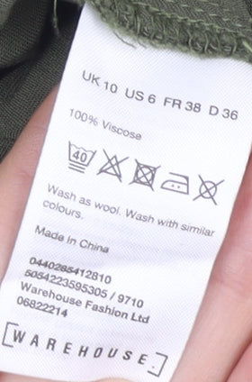 Warehouse Women's Green Jumpsuit Size 10 Casual Stylish