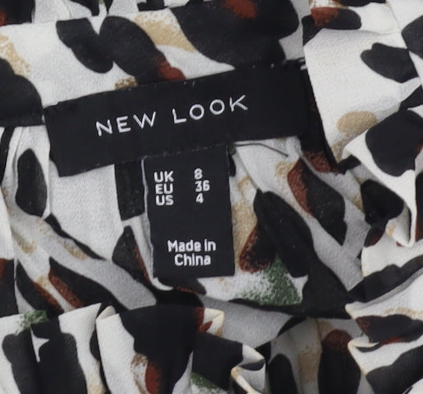 New Look Women's Animal Print Blouse Size 8