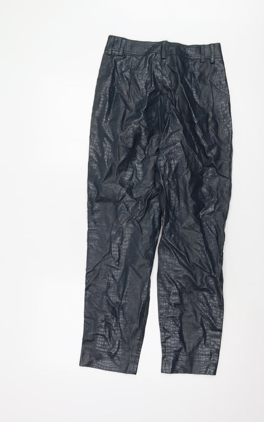 River Island Women's Black Animal Print Trousers