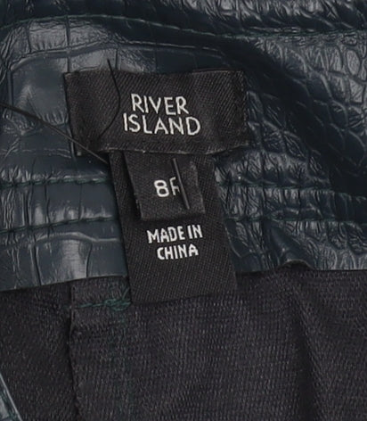 Womens UK Size 8 River Island Black Trousers