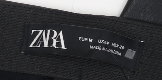 Womens UK Size M Zara Regular Fit Casual Party/Cocktail Black Trousers