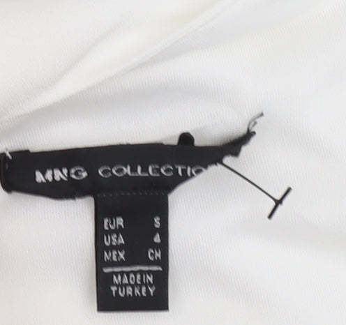 MNG Collection White Sheath Dress, Cap Sleeves, Size 12