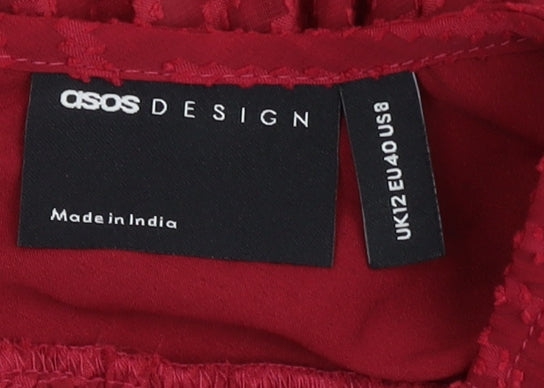 ASOS DESIGN Red Mini Women's Party Dress Size 12