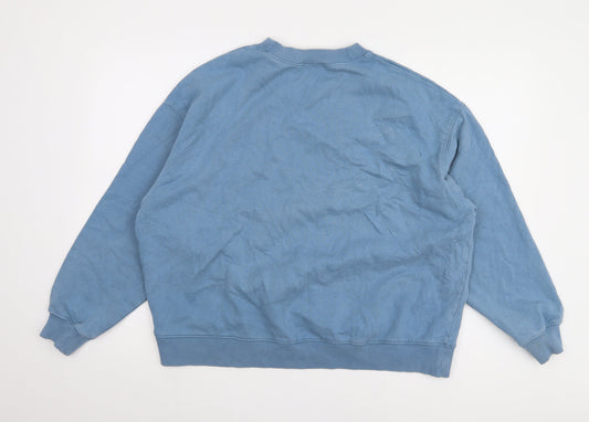 H&M Women's Blue Pullover Sweatshirt Size 12