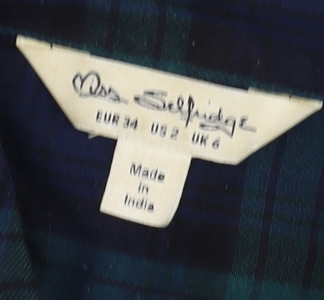 Womens UK Size 4 Miss Selfridge Multicoloured Basic Button-Up