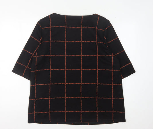 Womens UK Size 16 Laura Ashley Black Tunic Blouse