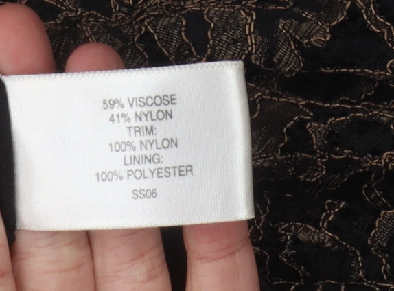 CC Women's Black Sheath Sleeveless Dress Size 16