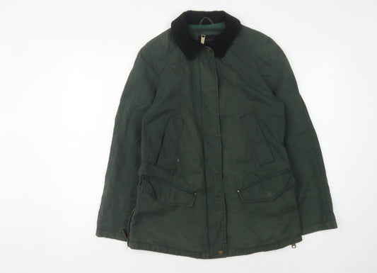 Mens UK Size S Zara Basic Green Military Jacket