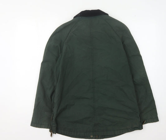 Mens UK Size S Zara Basic Green Military Jacket