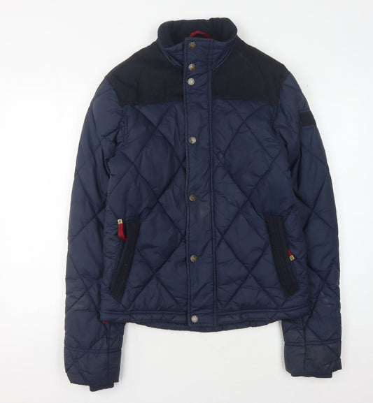 Womens UK Size XS FatFace Blue Quilted Coat