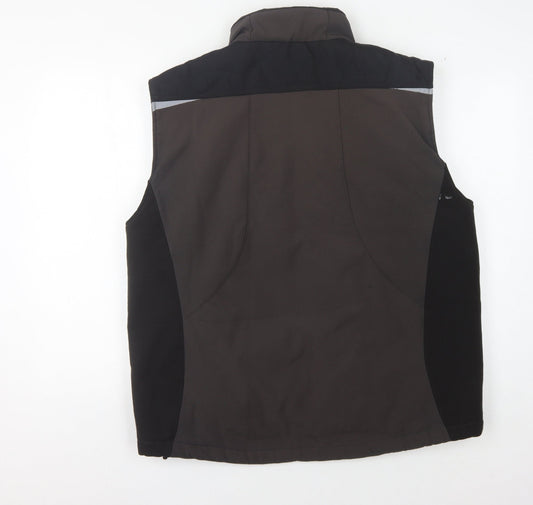 WorkWear Men's Black Waistcoat, Large, Zipped Pockets