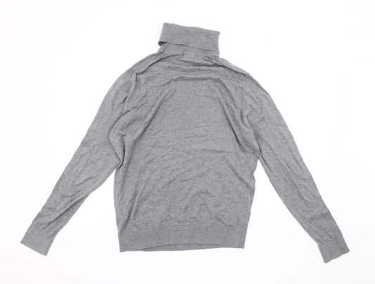 Jeff Banks Men's Grey Roll Neck Jumper Size M